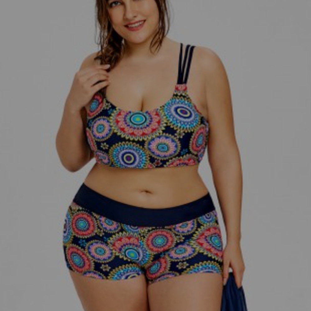 Rosegal 3 piece tankini swimsuit